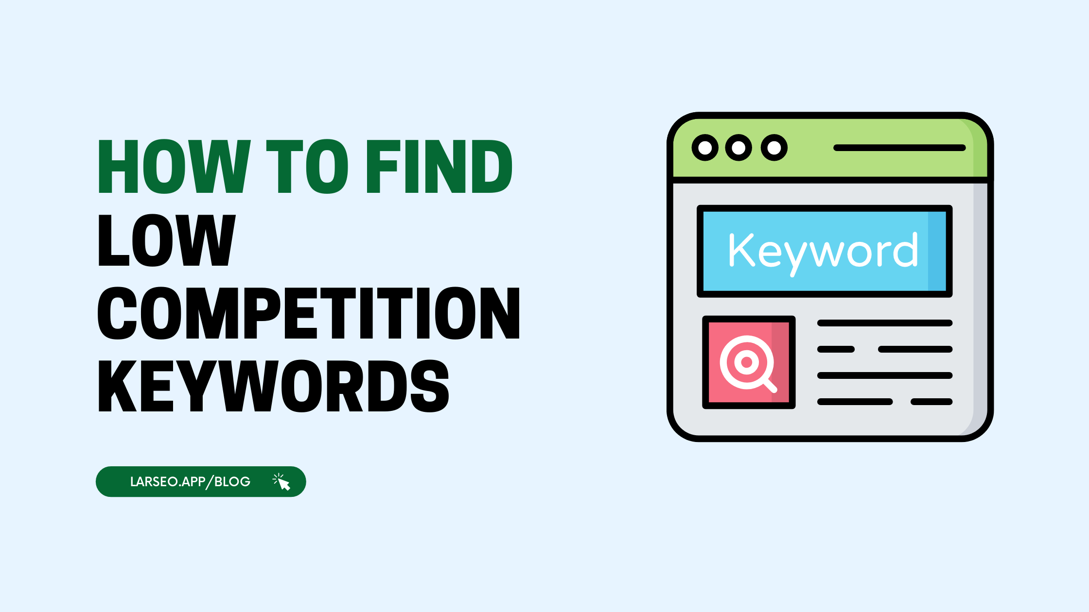 how to find low competition keywords